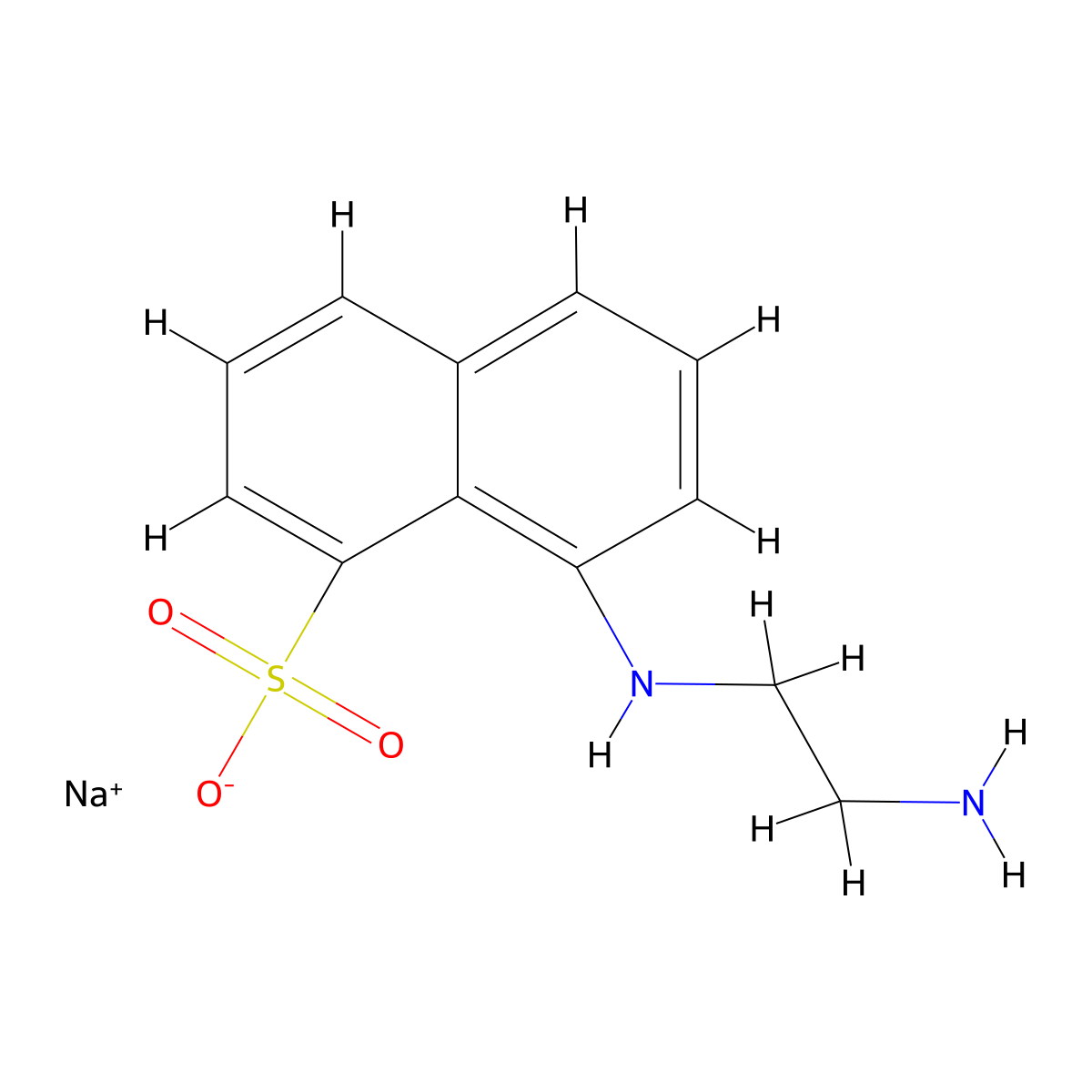 N-(Aminoethyl)-8-naphthylamine-1-sulfonic Acid Sodium Salt molecular structure, CAS 185503-88-2