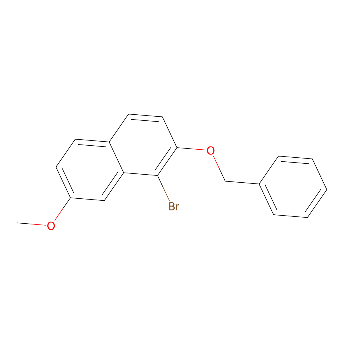 1-Bromo-7-methoxy-2-(phenylmethoxy)naphthalene molecular structure, CAS 1855030-97-5