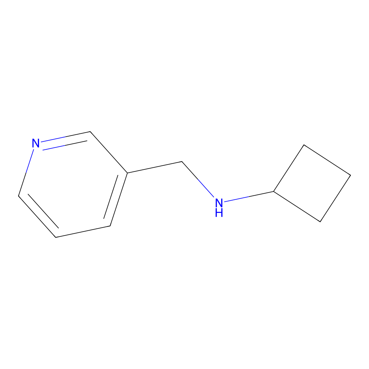 N-[(Pyridin-3-yl)methyl]cyclobutanamine molecular structure, CAS 185509-76-6