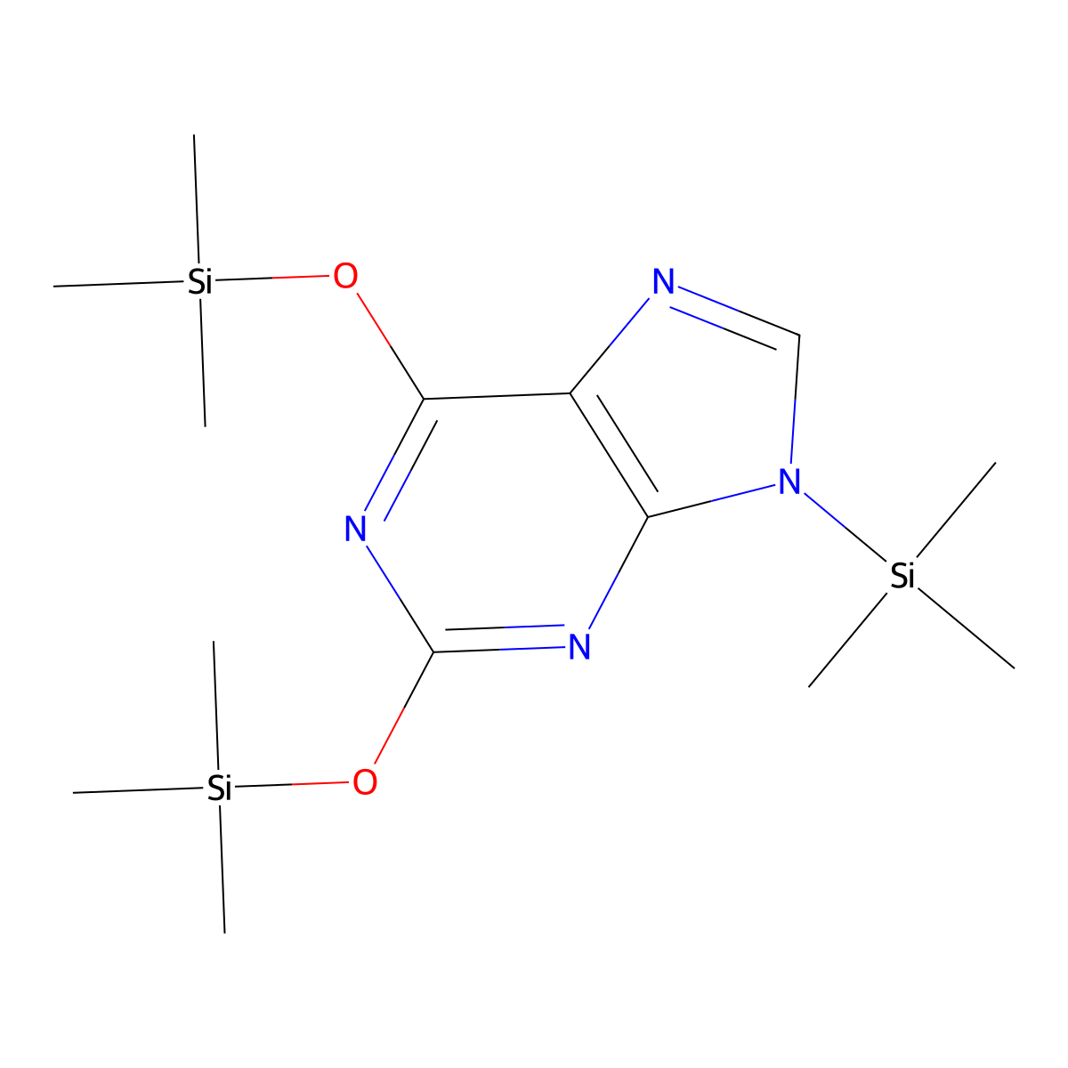 9-(Trimethylsilyl)-2,6-bis[(trimethylsilyl)oxy]-9H-purine molecular structure, CAS 18551-03-6