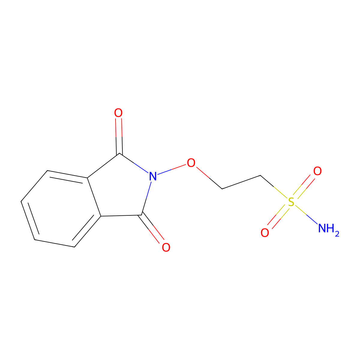 2-[(1,3-Dioxo-2,3-dihydro-1h-isoindol-2-yl)oxy]ethane-1-sulfonamide molecular structure, CAS 1855118-76-1