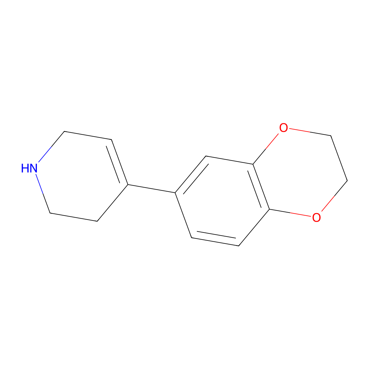 4-(2,3-Dihydro-1,4-benzodioxin-6-YL)-1,2,3,6-tetrahydropyridine molecular structure, CAS 185515-15-5