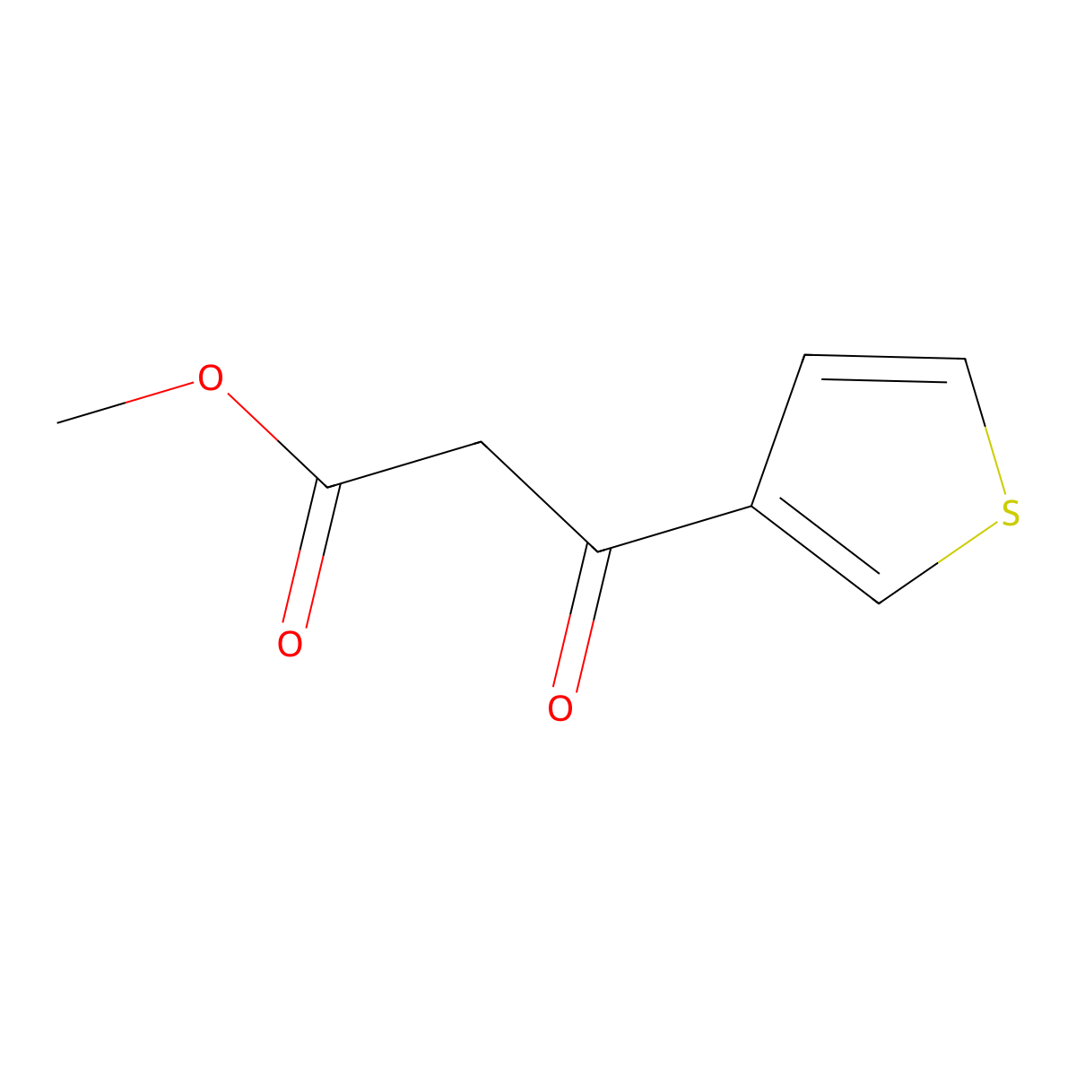 Methyl 3-oxo-3-(3-thienyl)propanoate molecular structure, CAS 185515-21-3