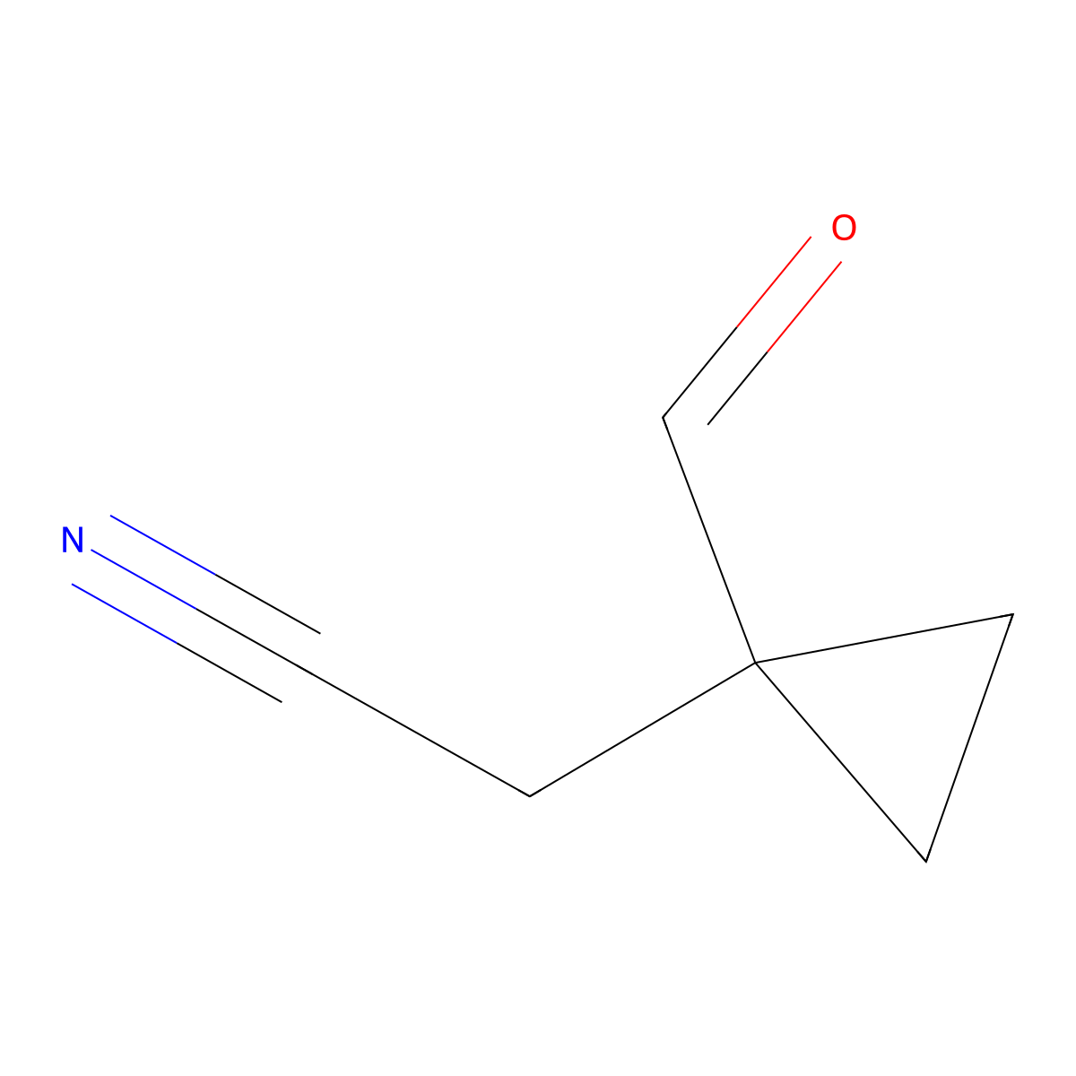 2-(1-Formylcyclopropyl)acetonitrile molecular structure, CAS 185516-78-3