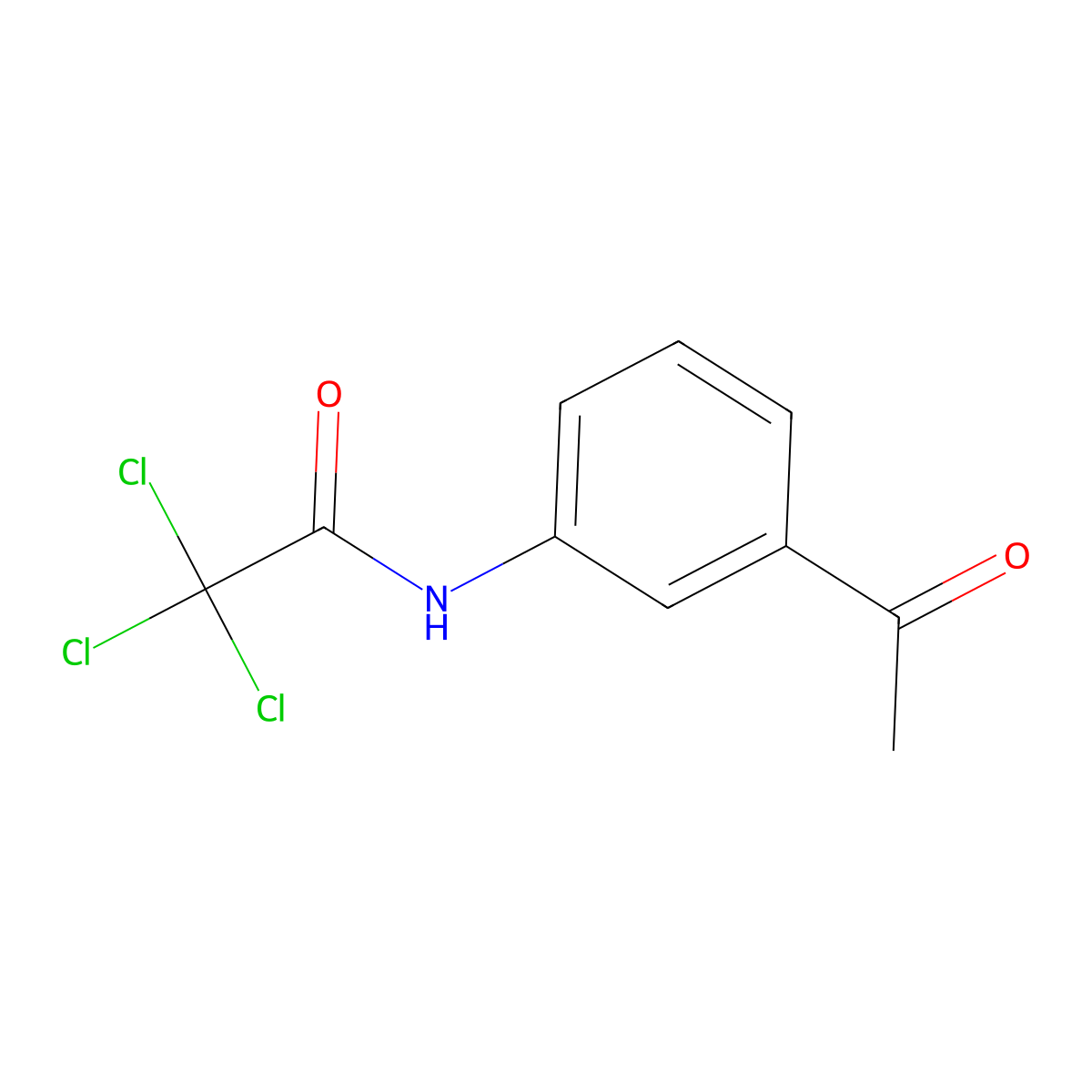 N-(3-acetylphenyl)-2,2,2-trichloroacetamide molecular structure, CAS 185517-65-1
