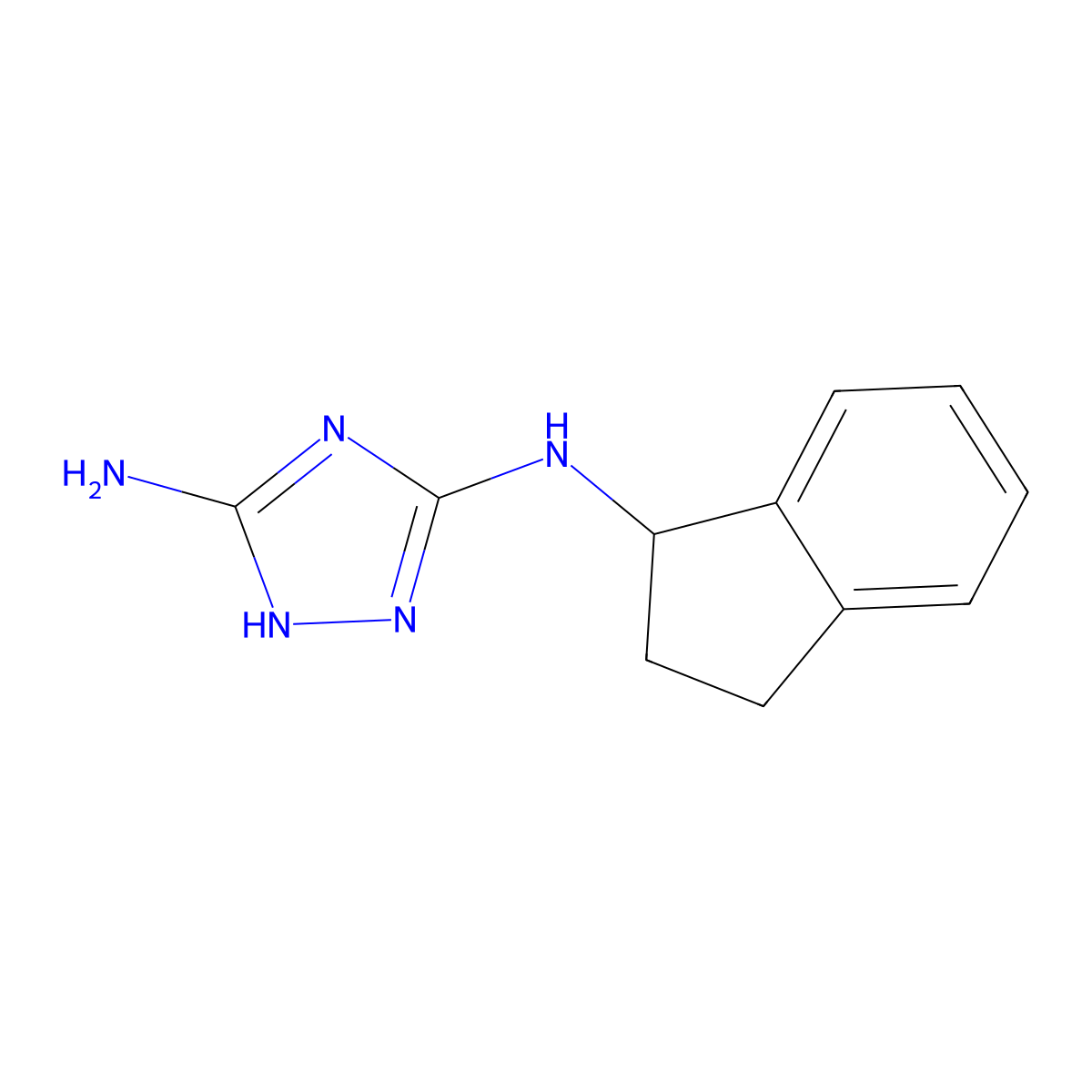 N3-(2,3-dihydro-1H-inden-1-yl)-4H-1,2,4-triazole-3,5-diamine molecular structure, CAS 1855174-82-1