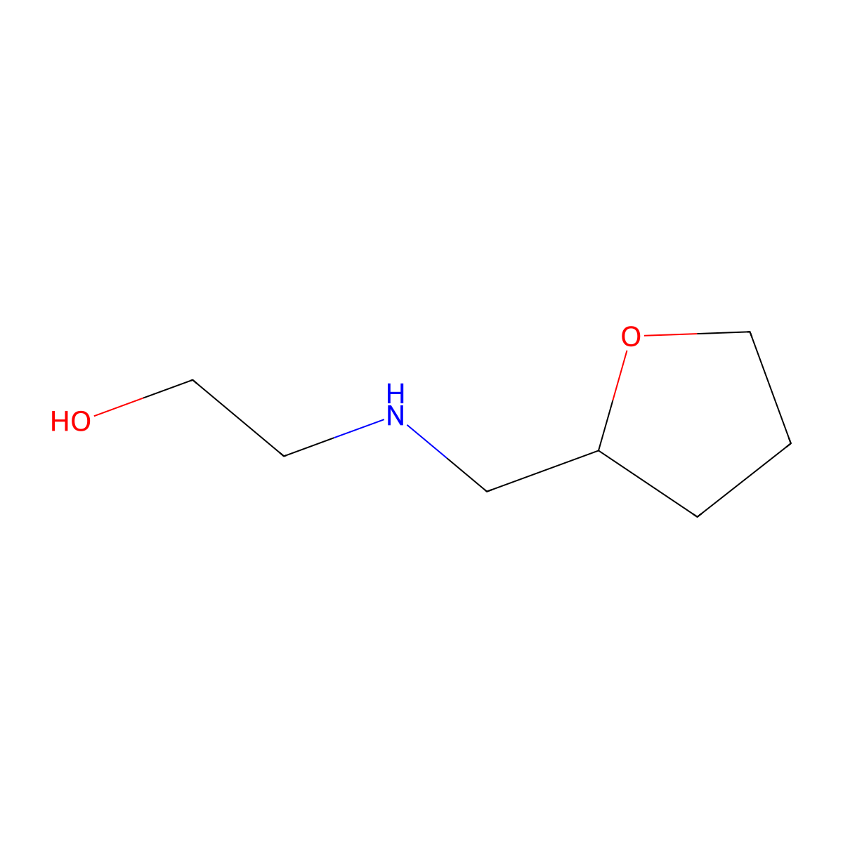 2-[(Tetrahydrofuran-2-ylmethyl)amino]ethanol molecular structure, CAS 18552-44-8