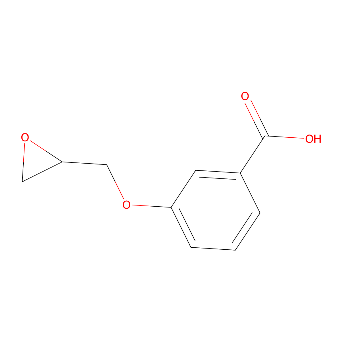 3-[(Oxiran-2-yl)methoxy]benzoic acid molecular structure, CAS 185522-04-7