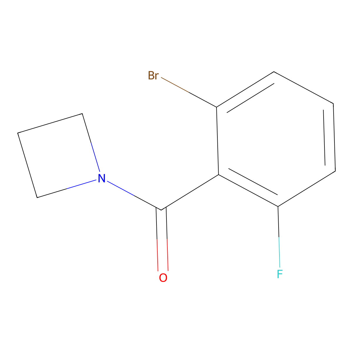 1-(2-Bromo-6-fluorobenzoyl)azetidine molecular structure, CAS 1855227-04-1