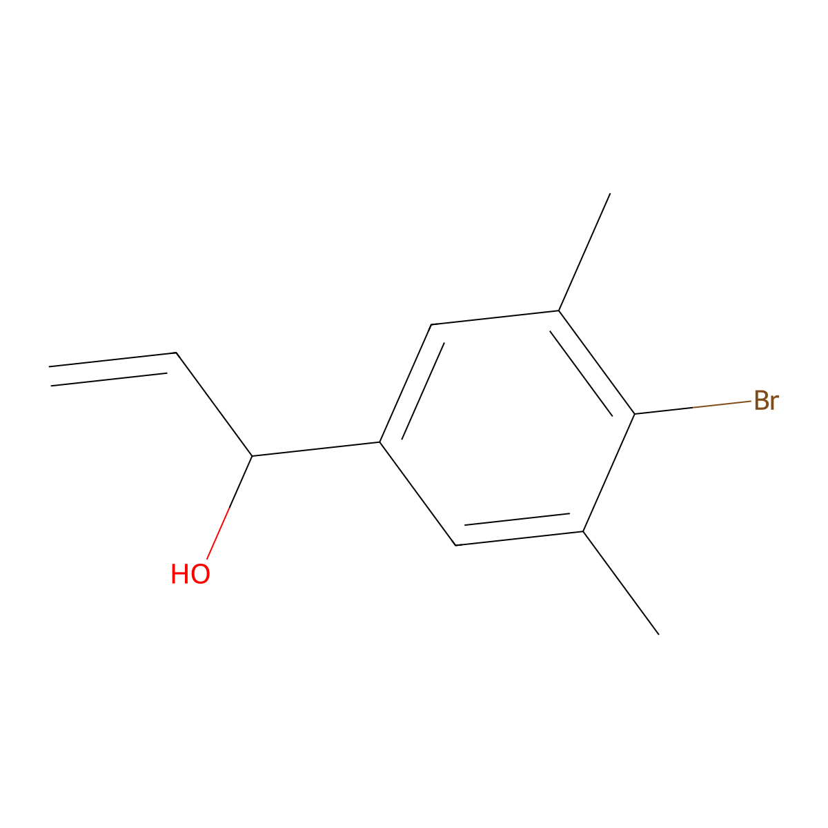 1-(4-Bromo-3,5-dimethylphenyl)prop-2-en-1-ol molecular structure, CAS 1855234-39-7