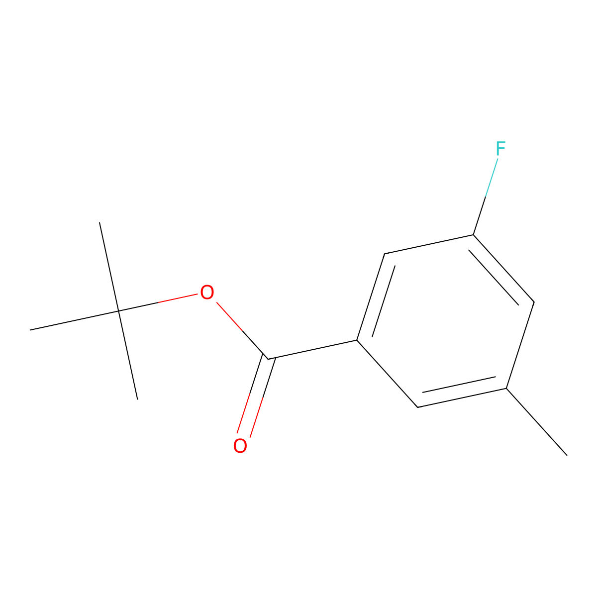 1,1-Dimethylethyl 3-fluoro-5-methylbenzoate molecular structure, CAS 1855446-16-0