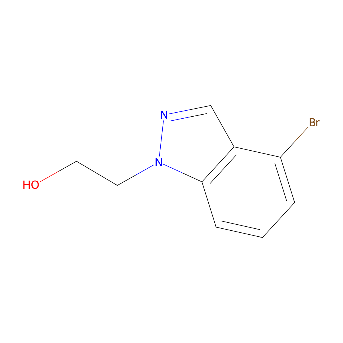 4-Bromo-1H-indazole-1-ethanol molecular structure, CAS 1855465-06-3