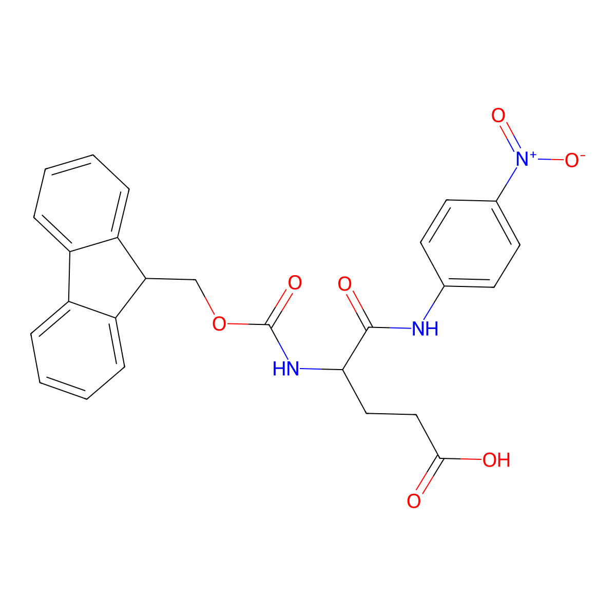 Fmoc-L-Glu-pNA molecular structure, CAS 185547-51-7