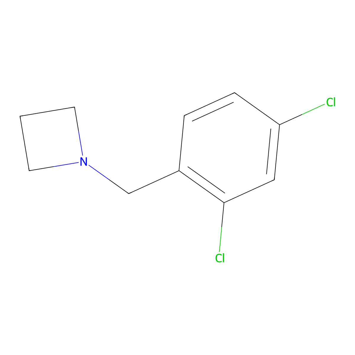 1-(2,4-Dichlorobenzyl)azetidine molecular structure, CAS 1855489-66-5