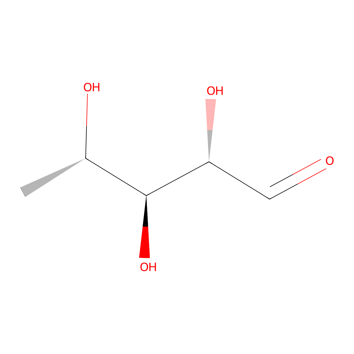 5-Deoxy-L-ribose molecular structure, CAS 18555-65-2