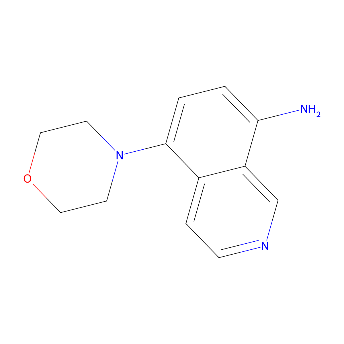 5-(Morpholin-4-yl)isoquinolin-8-amine molecular structure, CAS 185559-73-3