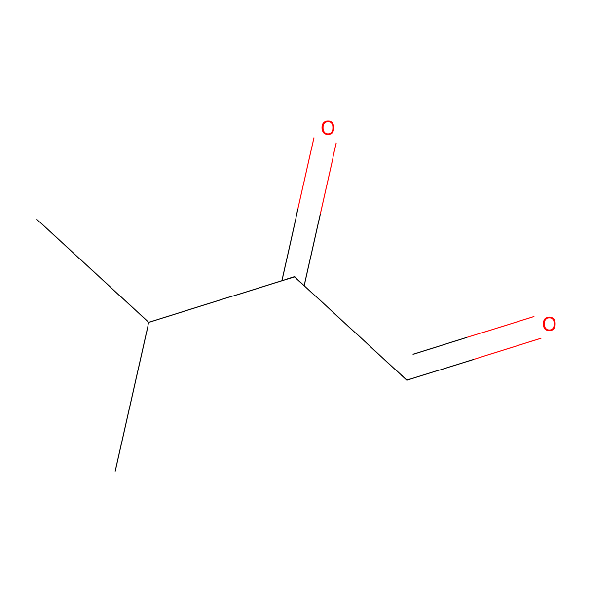 3-Methyl-2-oxobutanal molecular structure, CAS 18556-89-3