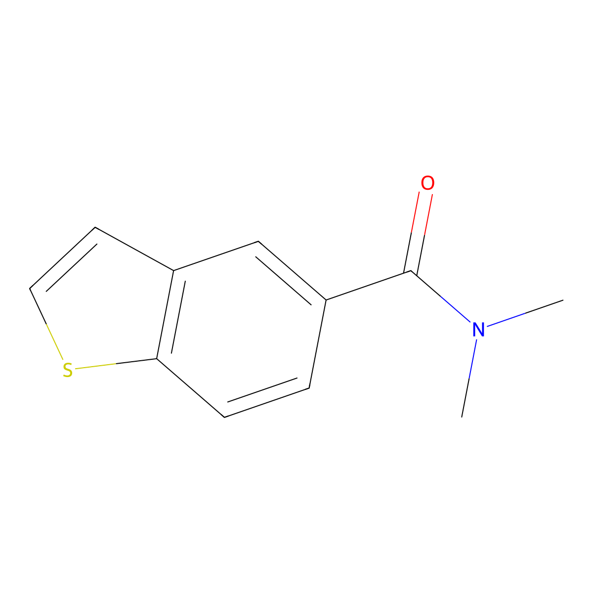 N,N-Dimethylbenzo[b]thiophene-5-carboxamide molecular structure, CAS 1855628-63-5