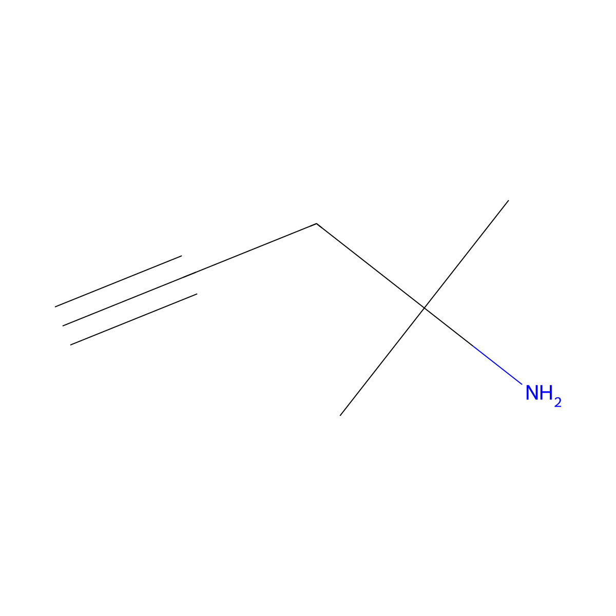 2-Methylpent-4-yn-2-amine molecular structure, CAS 1855629-91-2