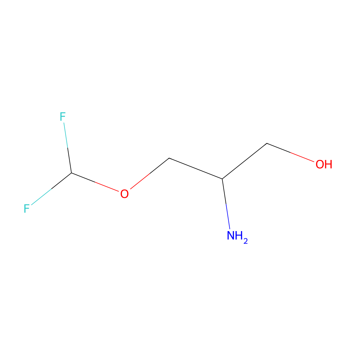 2-Amino-3-(difluoromethoxy)propan-1-ol molecular structure, CAS 1855629-99-0