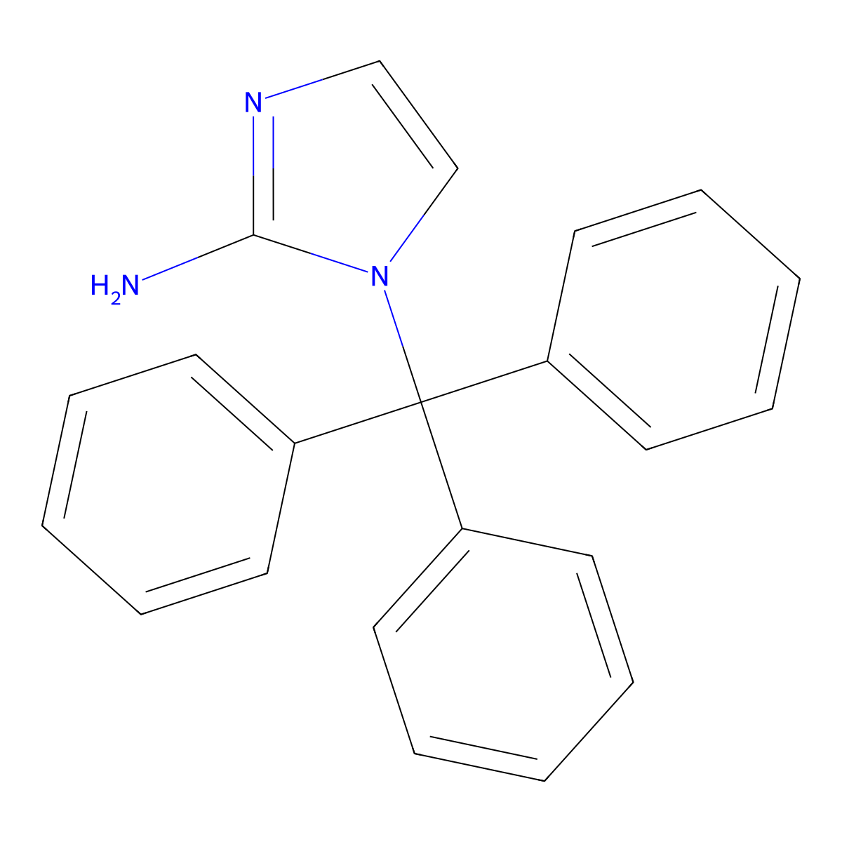 2-Amino-1-trityl-imidazole molecular structure, CAS 185563-93-3