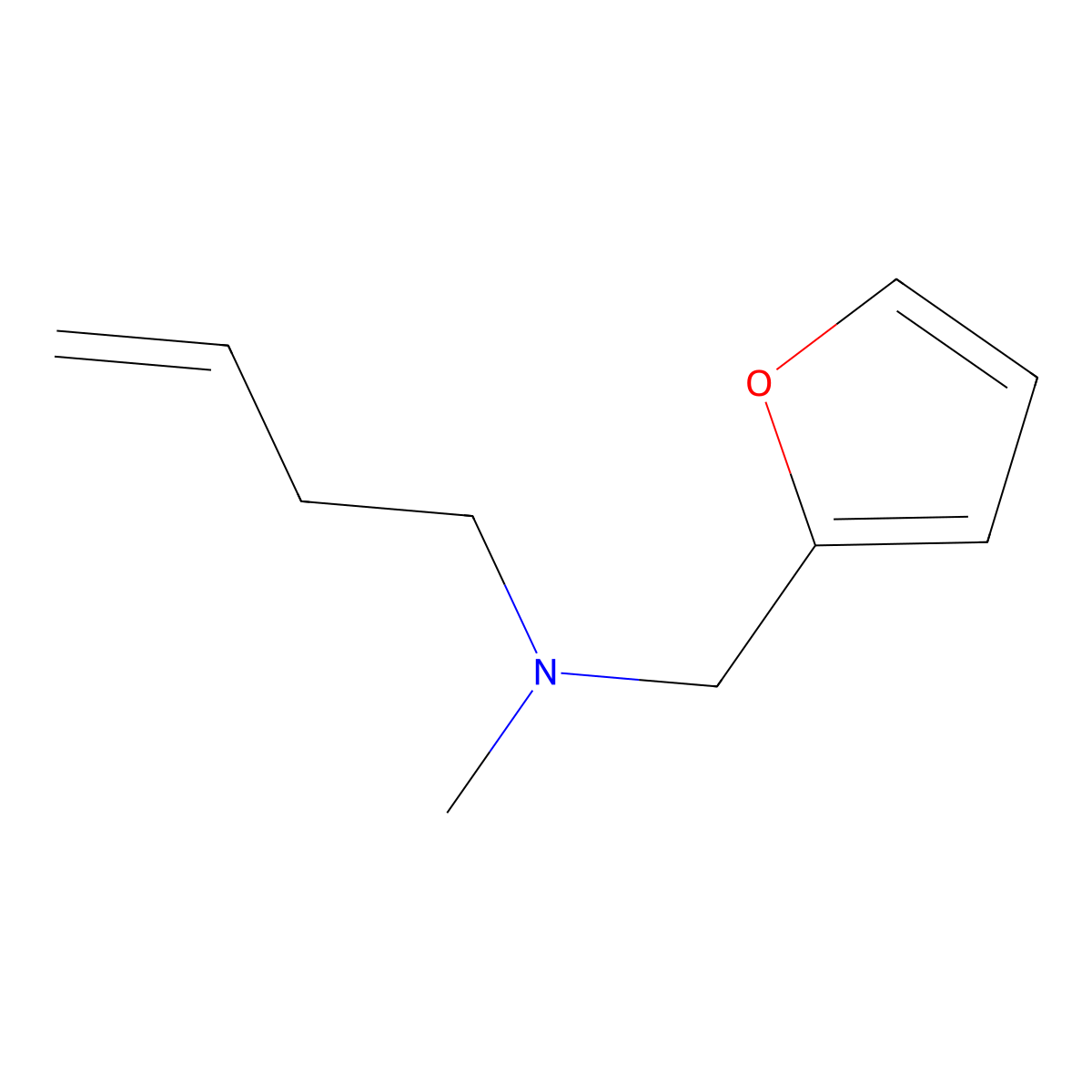 (But-3-en-1-yl)((furan-2-yl)methyl)methylamine molecular structure, CAS 1855641-37-0