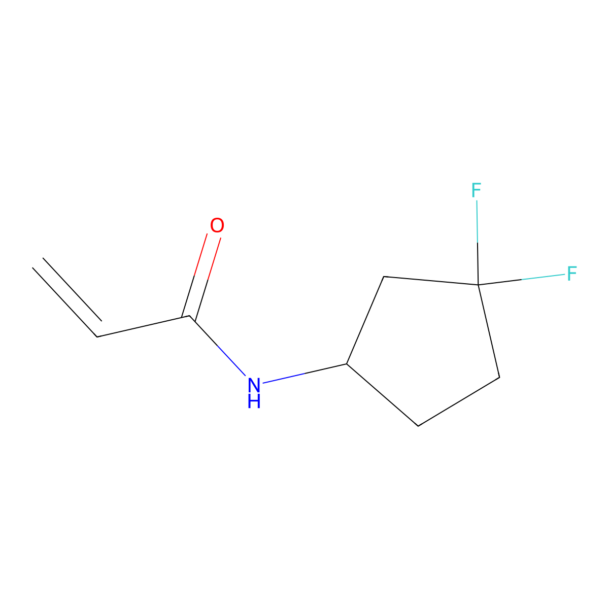 N-(3,3-difluorocyclopentyl)prop-2-enamide molecular structure, CAS 1855669-62-3