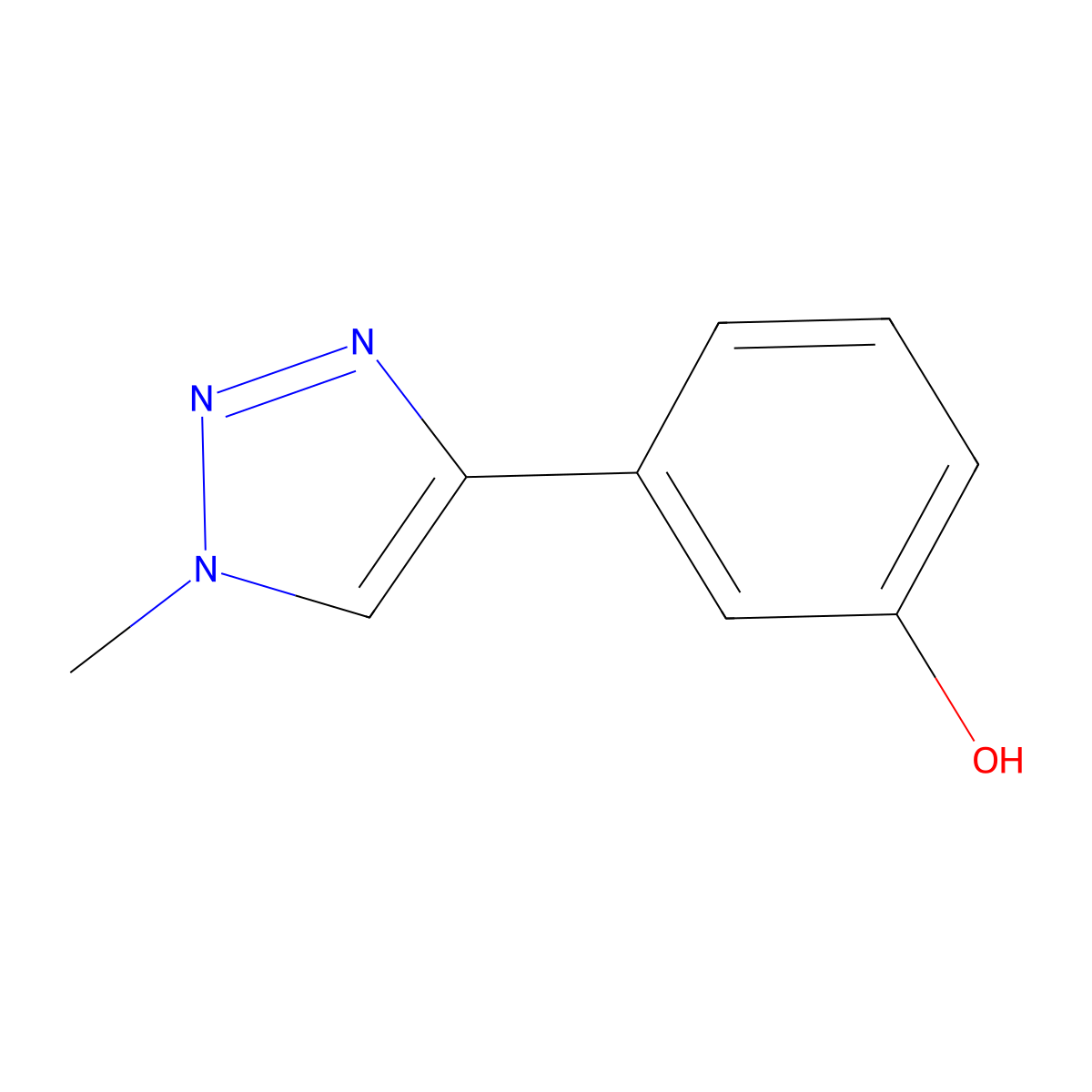 3-(1-methyl-1H-1,2,3-triazol-4-yl)phenol molecular structure, CAS 1855672-27-3