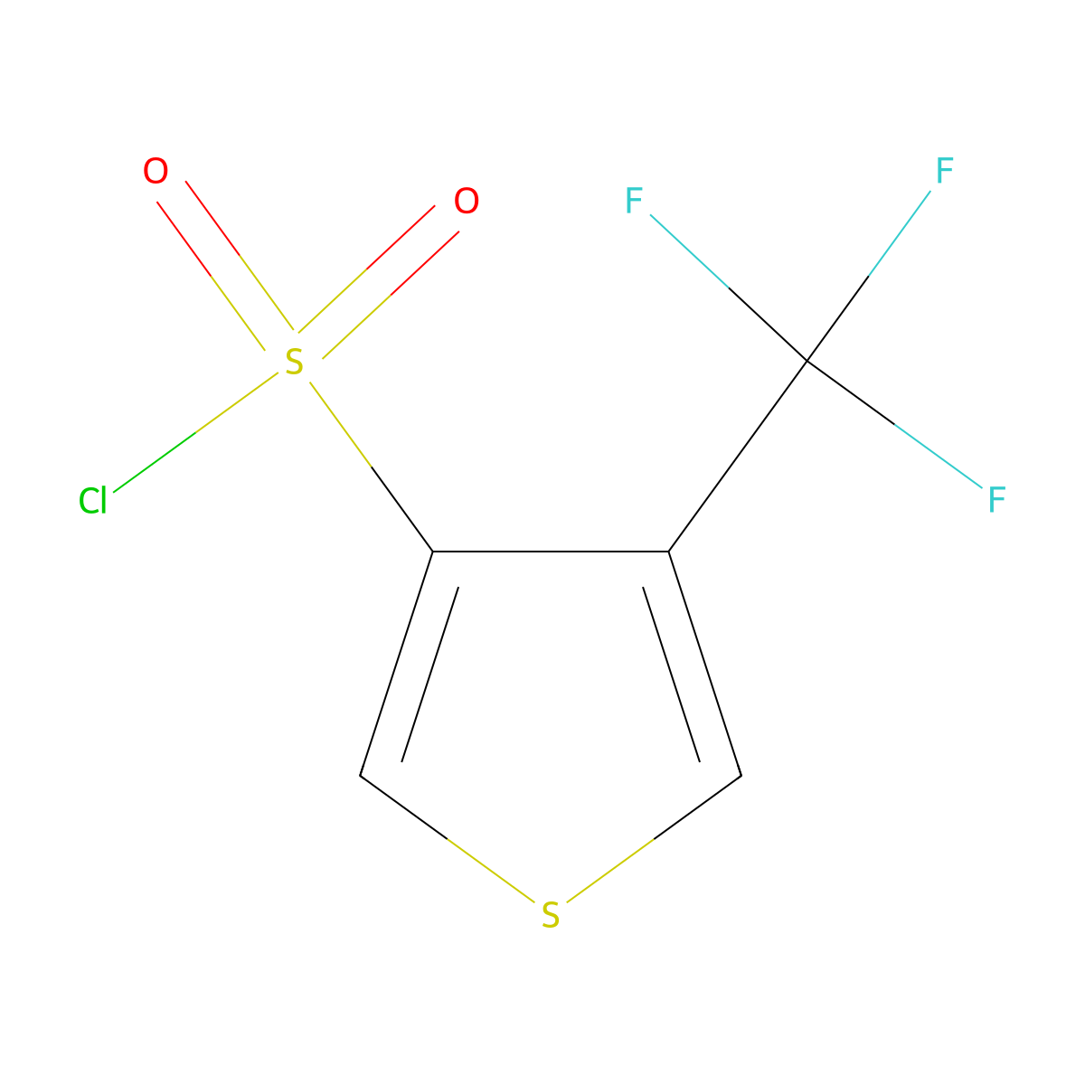 4-(Trifluoromethyl)thiophene-3-sulfonyl chloride molecular structure, CAS 1855675-37-4