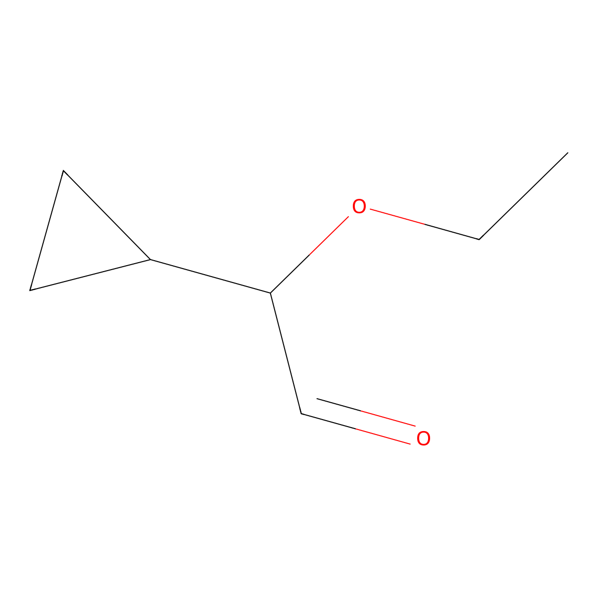2-Cyclopropyl-2-ethoxyacetaldehyde molecular structure, CAS 1855684-45-5