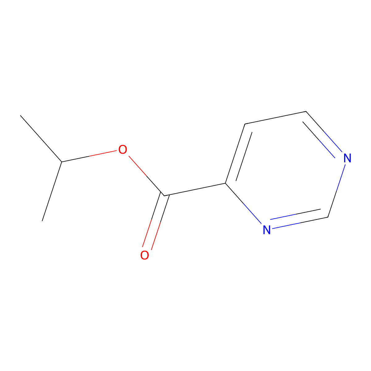 Isopropyl pyrimidine-4-carboxylate molecular structure, CAS 1855684-86-4