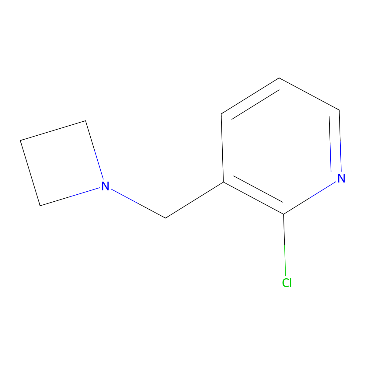 3-[(Azetidin-1-yl)methyl]-2-chloropyridine molecular structure, CAS 1855686-06-4