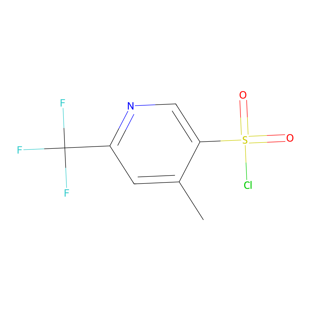 4-Methyl-6-(trifluoromethyl)pyridine-3-sulfonyl chloride molecular structure, CAS 1855693-86-5