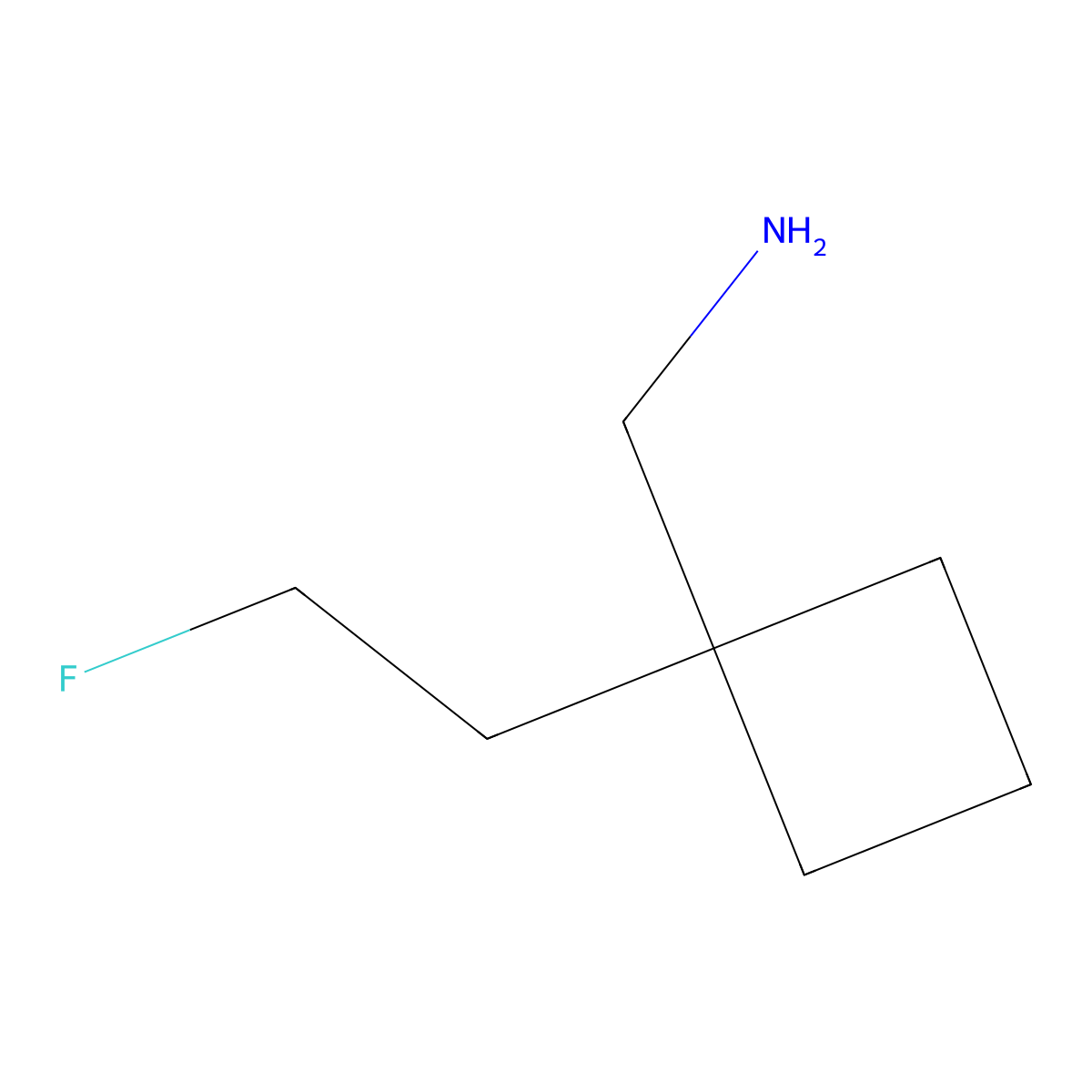 [1-(2-Fluoroethyl)cyclobutyl]methanamine molecular structure, CAS 1855705-69-9
