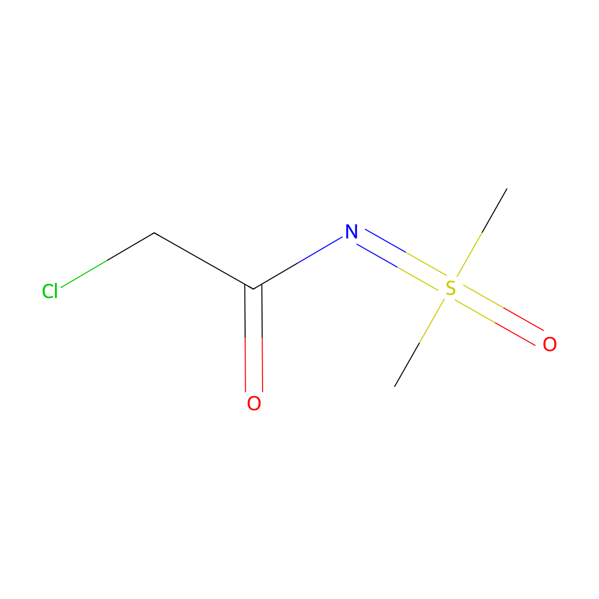 2-chloro-N-[dimethyl(oxo)-lambda6-sulfanylidene]acetamide molecular structure, CAS 1855705-79-1