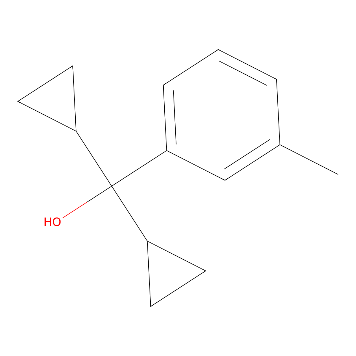 alpha,alpha-Dicyclopropyl-3-methylbenzenemethanol molecular structure, CAS 1855707-01-5