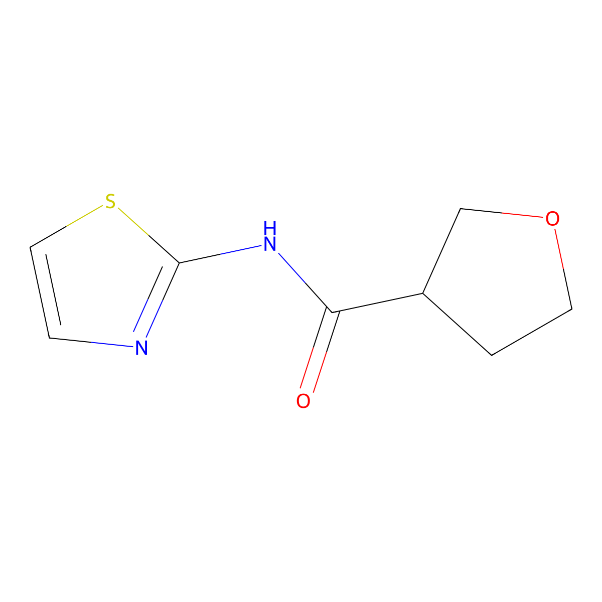 N-(1,3-Thiazol-2-yl)oxolane-3-carboxamide molecular structure, CAS 1855722-48-3