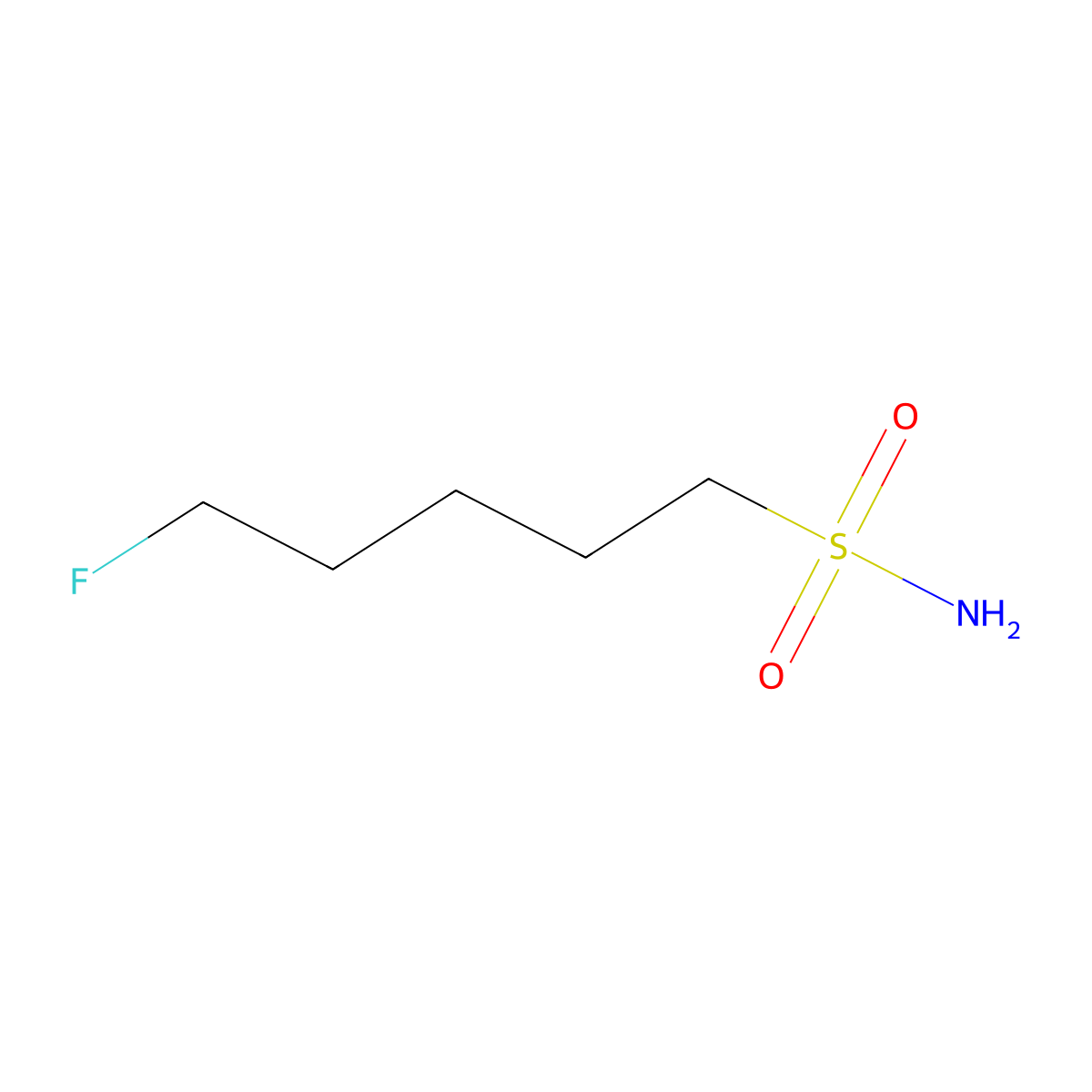 5-Fluoropentane-1-sulfonamide molecular structure, CAS 1855739-63-7