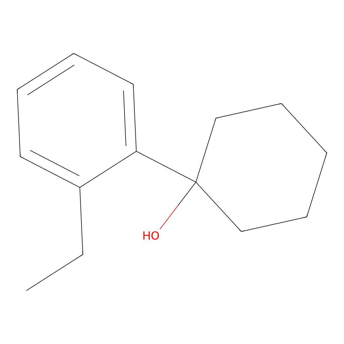 1-(2-Ethylphenyl)cyclohexanol molecular structure, CAS 1855745-23-1