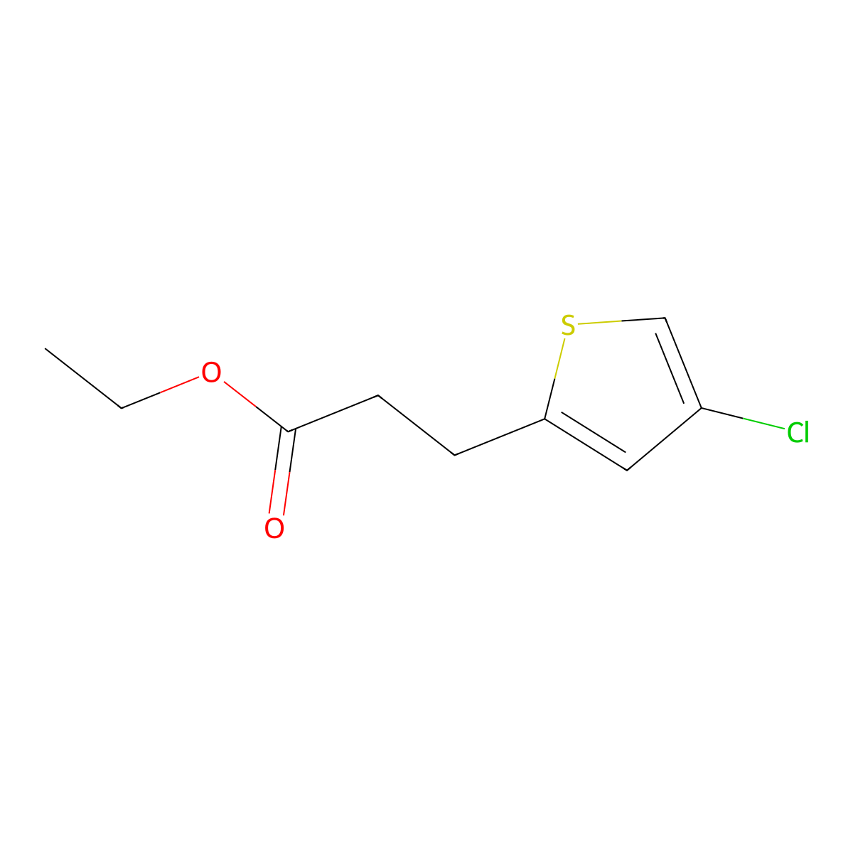 Ethyl 3-(4-chlorothiophen-2-YL)propanoate molecular structure, CAS 1855776-12-3