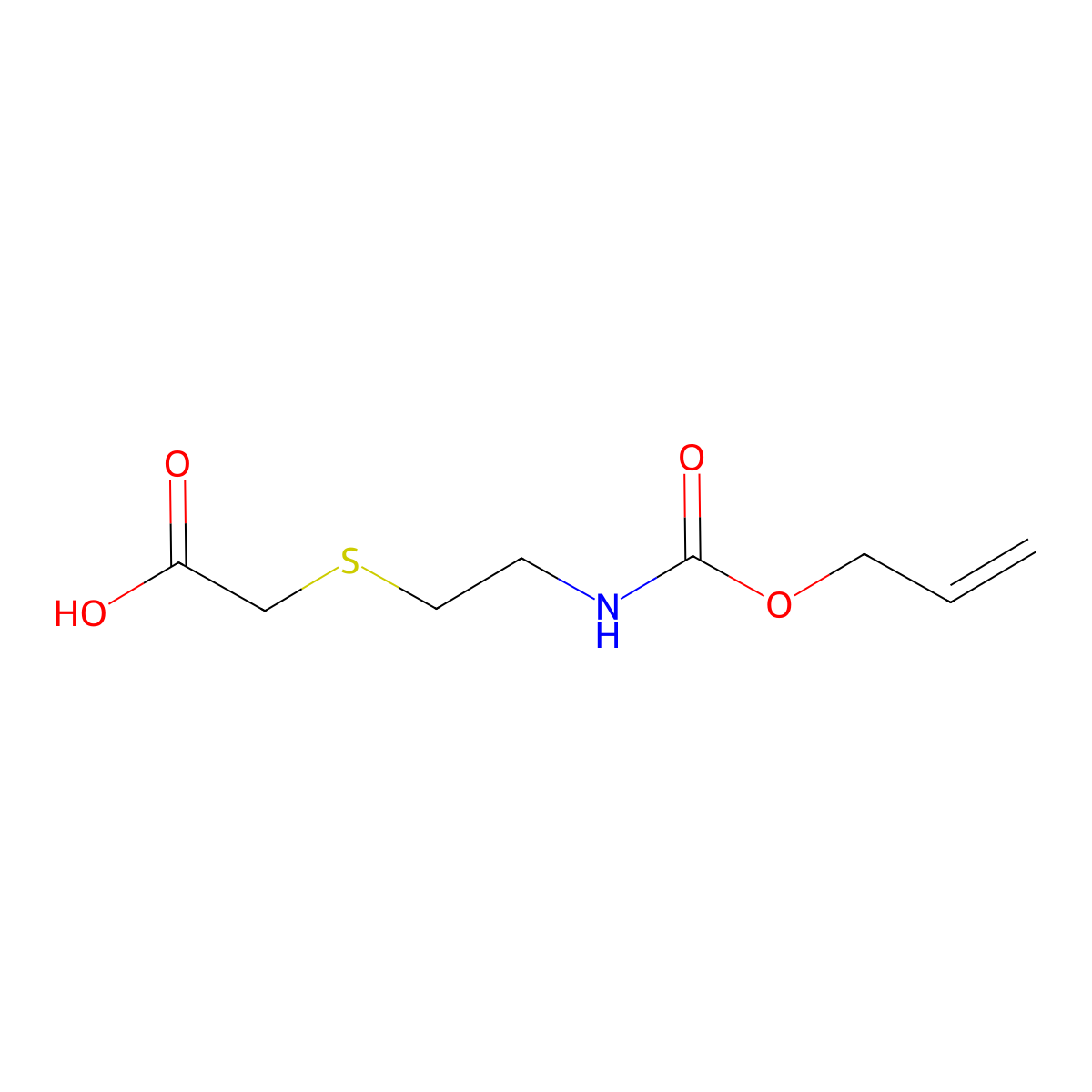 2-[(2-{[(Prop-2-en-1-yloxy)carbonyl]amino}ethyl)sulfanyl]acetic acid molecular structure, CAS 1855781-65-5