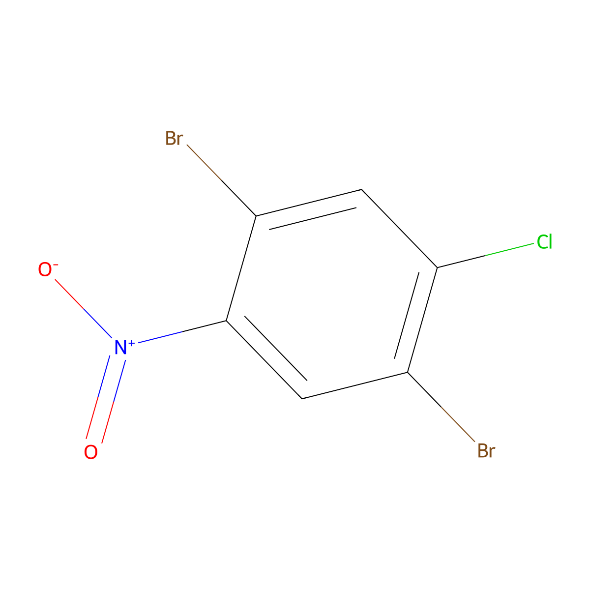 1,4-Dibromo-2-chloro-5-nitrobenzene molecular structure, CAS 1855836-48-4