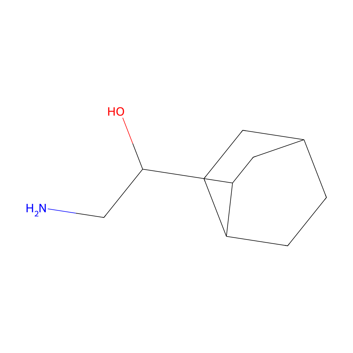 2-Amino-1-{bicyclo[2.2.2]octan-2-yl}ethan-1-ol molecular structure, CAS 1855850-39-3