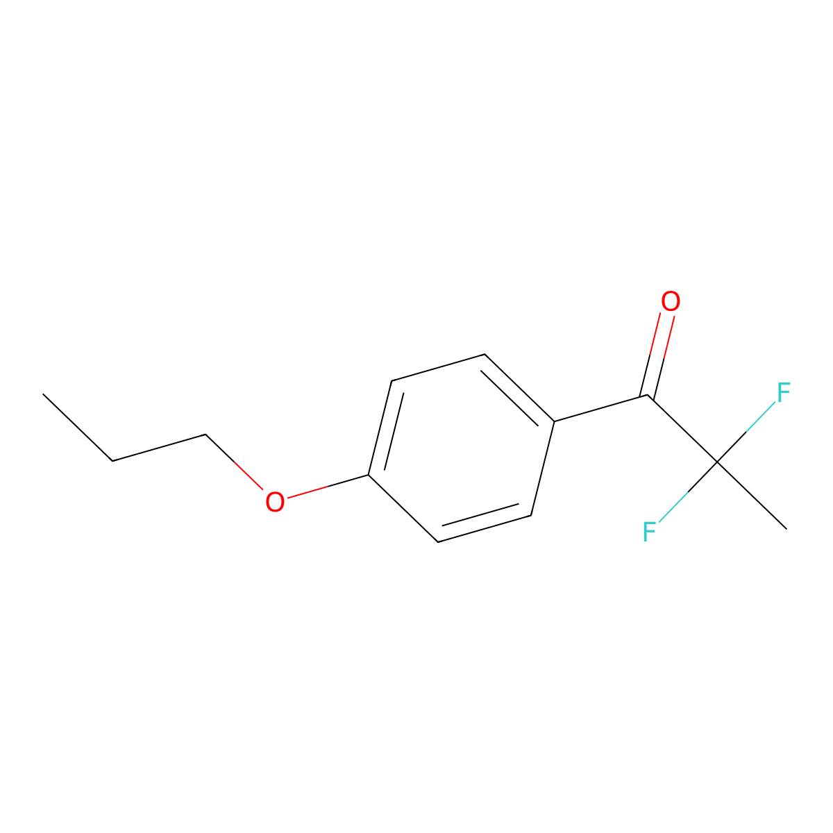 2,2-Difluoro-1-(4-propoxyphenyl)propan-1-one molecular structure, CAS 1855856-57-3