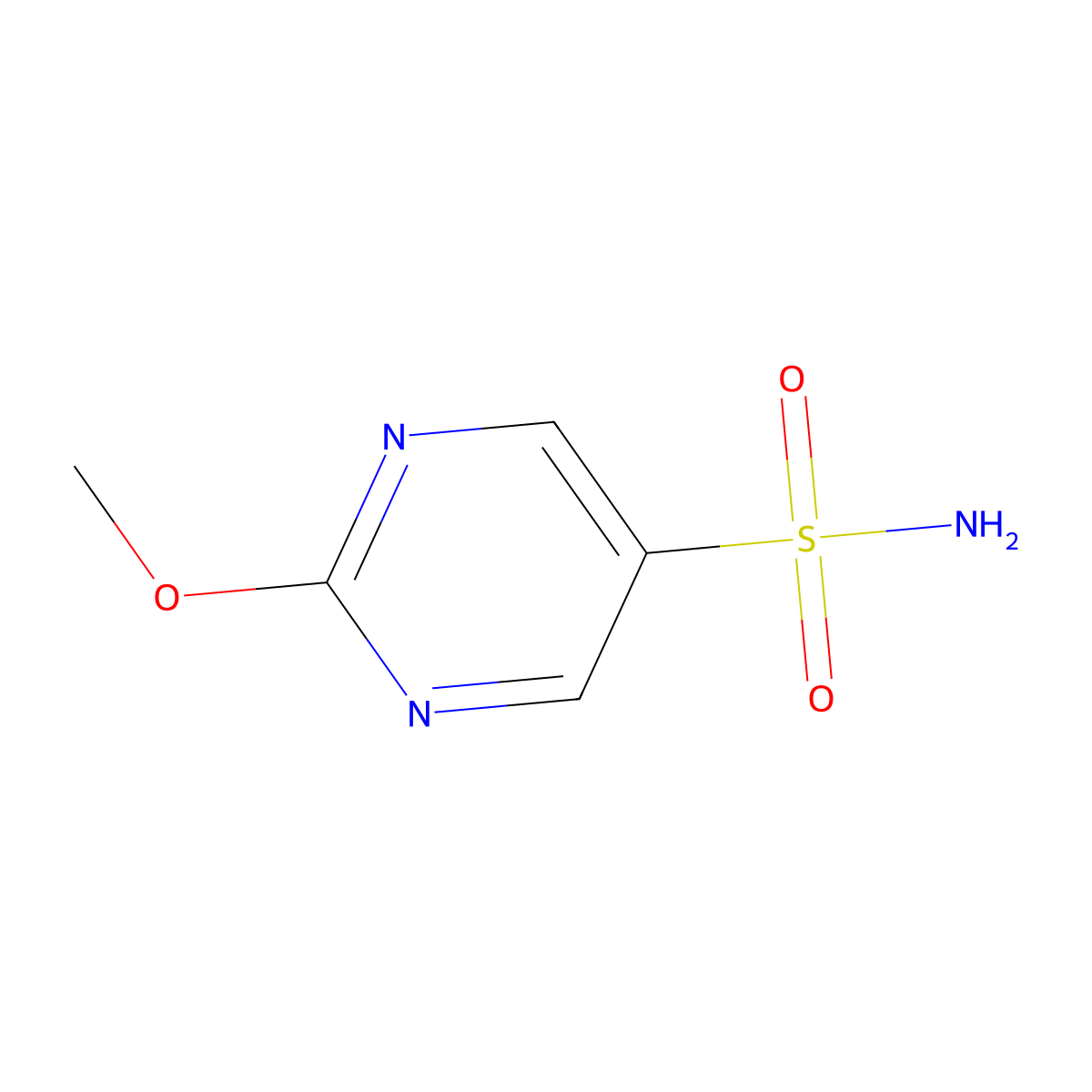 2-Methoxypyrimidine-5-sulfonamide molecular structure, CAS 1855869-77-0