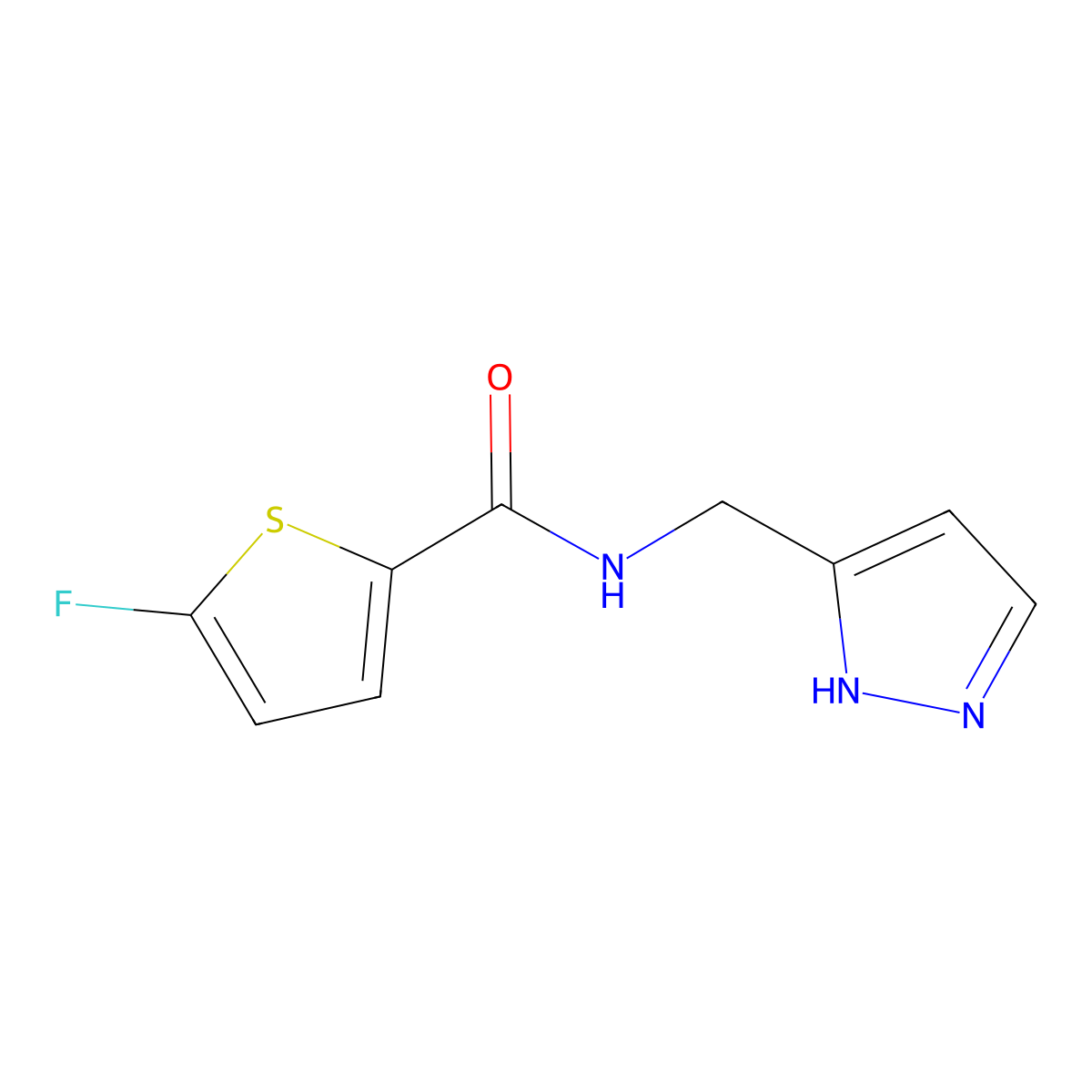 N-((1H-Pyrazol-3-yl)methyl)-5-fluorothiophene-2-carboxamide molecular structure, CAS 1855888-49-1