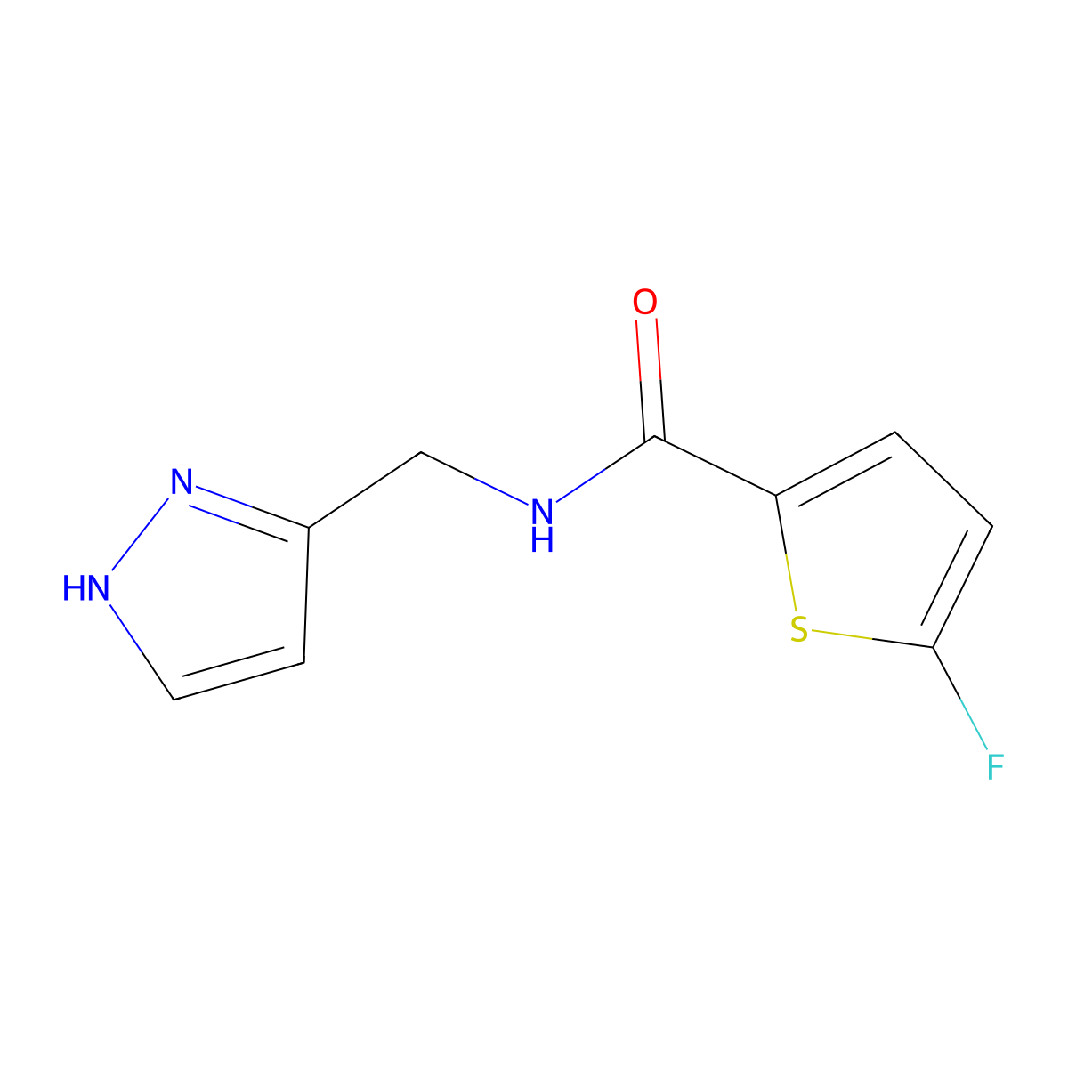 N-((1H-Pyrazol-3-yl)methyl)-5-fluorothiophene-2-carboxamide molecular structure, CAS 1855888-49-1