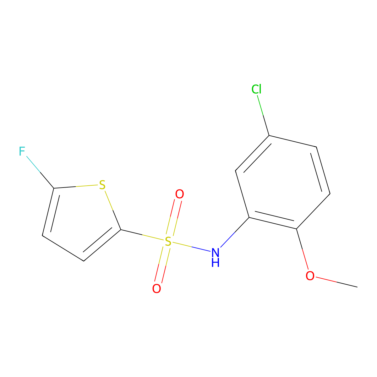 N-(5-Chloro-2-methoxyphenyl)-5-fluorothiophene-2-sulfonamide molecular structure, CAS 1855888-50-4