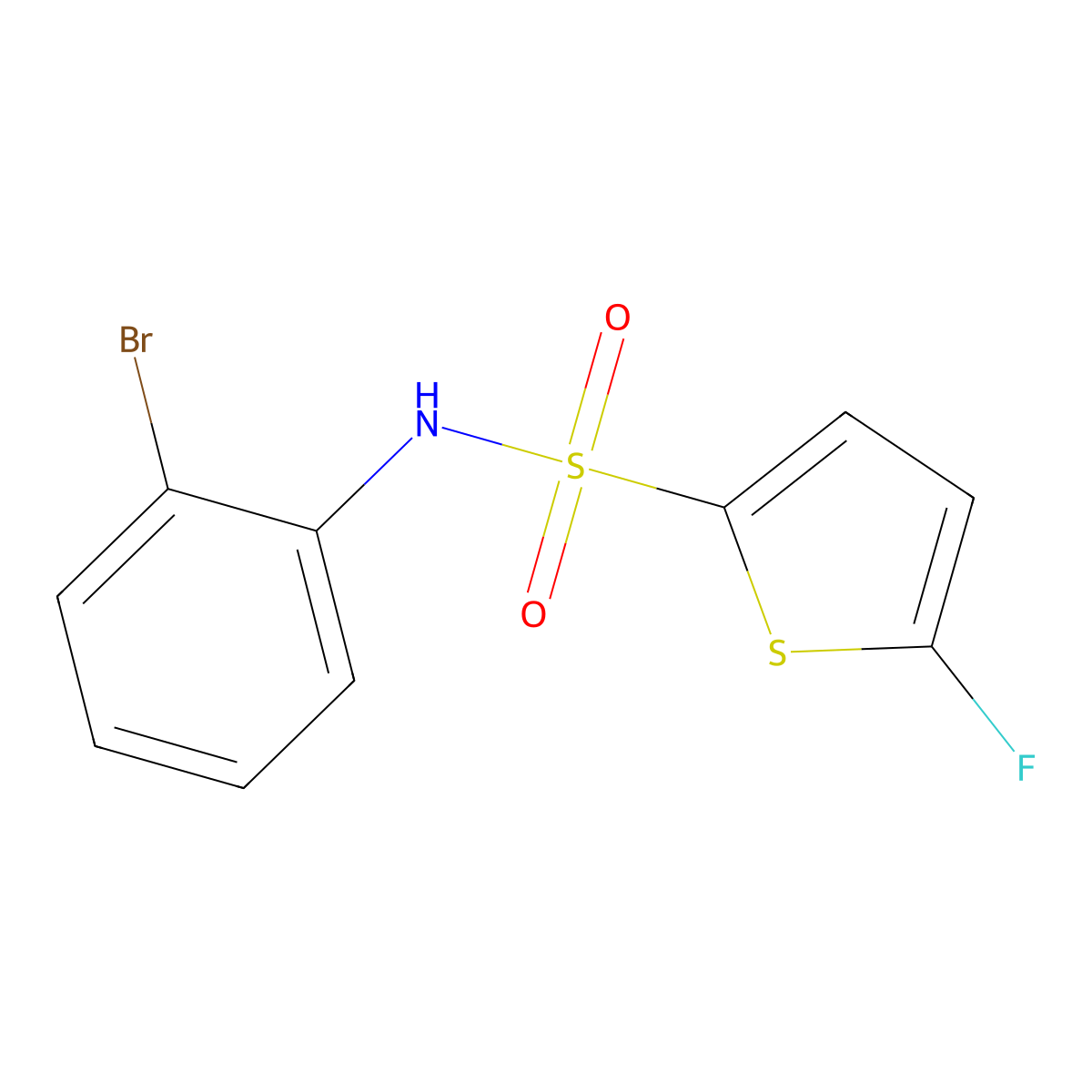 N-(2-Bromophenyl)-5-fluorothiophene-2-sulfonamide molecular structure, CAS 1855888-54-8