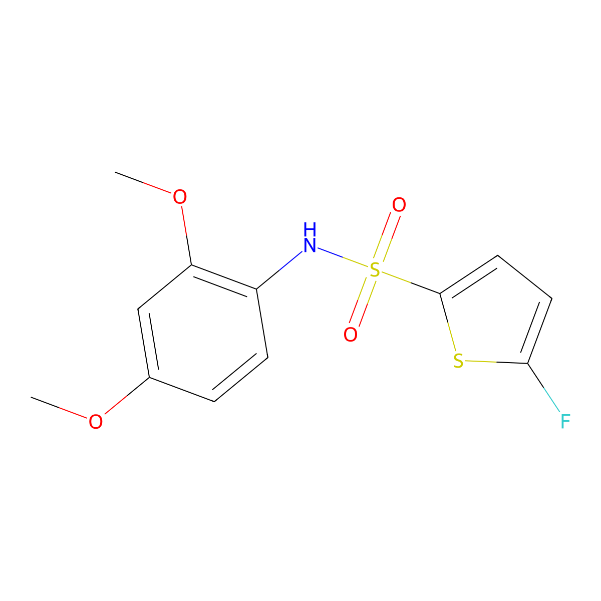 N-(2,4-Dimethoxyphenyl)-5-fluorothiophene-2-sulfonamide molecular structure, CAS 1855888-66-2